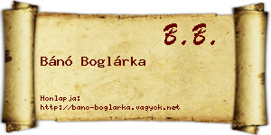 Bánó Boglárka névjegykártya