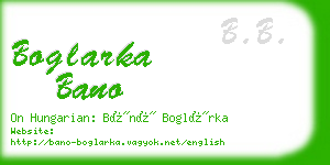 boglarka bano business card